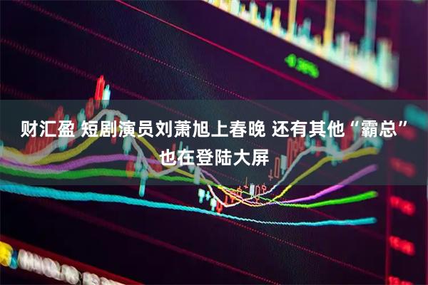 财汇盈 短剧演员刘萧旭上春晚 还有其他“霸总”也在登陆大屏