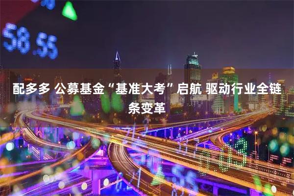 配多多 公募基金“基准大考”启航 驱动行业全链条变革